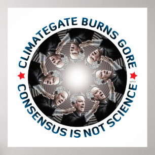 Póster Climategate Burns Gore