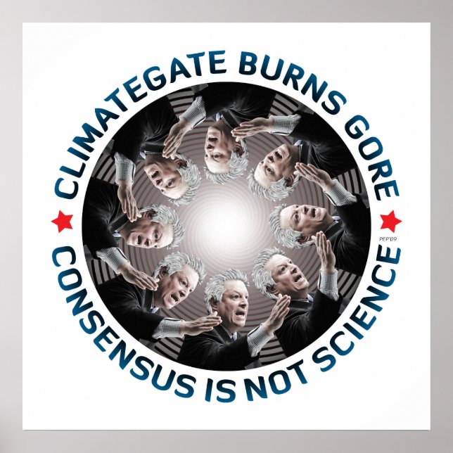 Póster Climategate Burns Gore (Frente)