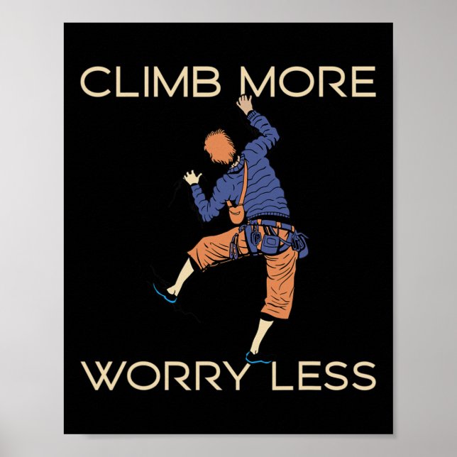 Póster Climb Clamber Rock Climbing Climber Bouldering  (Frente)