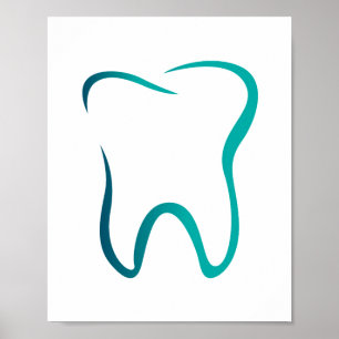 Póster Clínica Dentista de imágenes dentales pequeña