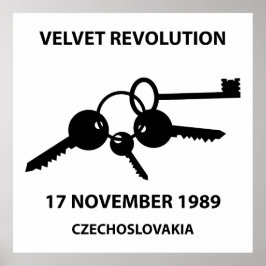 Póster Clinking keys - velvet revolution symbol