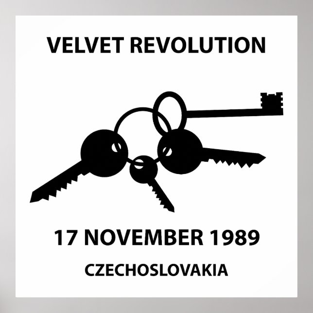 Póster Clinking keys - velvet revolution symbol (Frente)