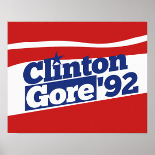 Póster Clinton Gore 92