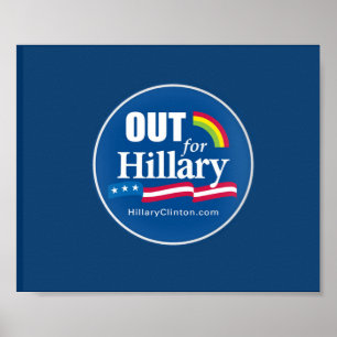 Póster Clinton "hacia fuera" gay del poster