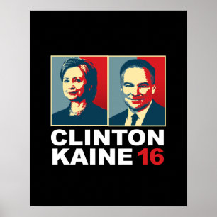 Póster Clinton Kaine 16 - Posterizado —