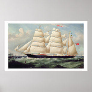 Póster Clipper Barque 'Clendovey' (aceite sobre lienzo)