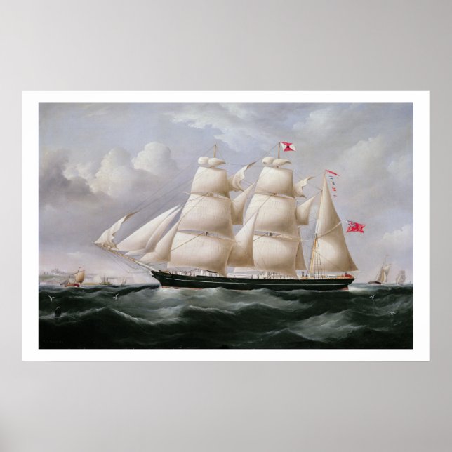 Póster Clipper Barque 'Procymatia' off Dover (oil on canv (Frente)