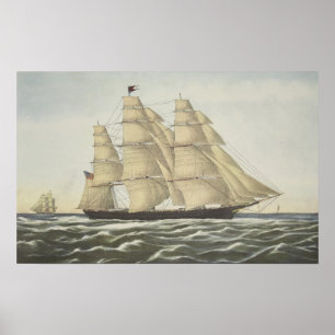 Póster Clipper Ship, Flying Cloud