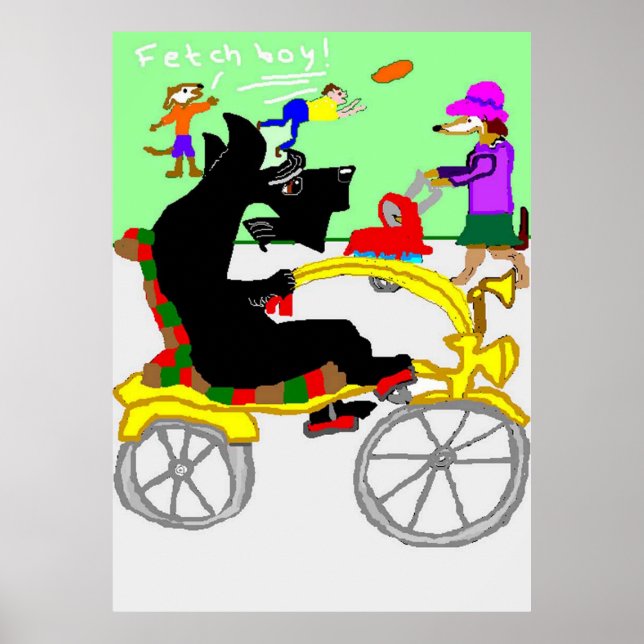 Póster Clive Scottie En Bicicleta (Frente)