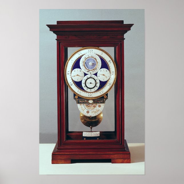 Póster Clock with four dials and the signs of the (Frente)
