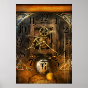 Póster Clockmaker - Una pieza de tiempo de aspecto agudo