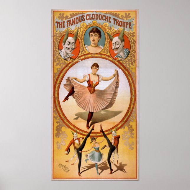 Póster CLODOCHE TROUPE CircusAct VAUDEVILLE Poster (Frente)