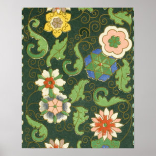 Póster Cloisonne China Patter Asia Oriental