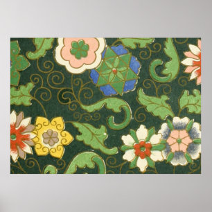 Póster Cloisonne China Patter Asia Oriental