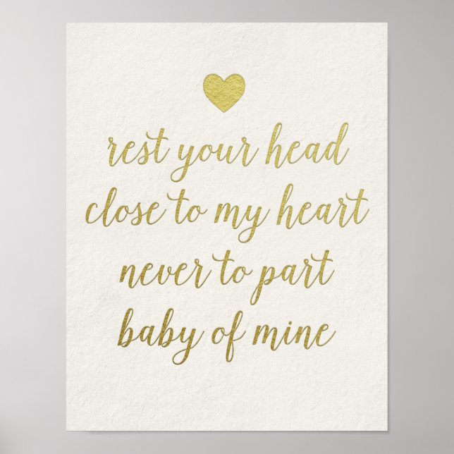 Póster Close to My Heart Calligraphy Print (Frente)