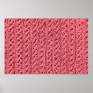 Póster Close-up of pattern of sweater texture.