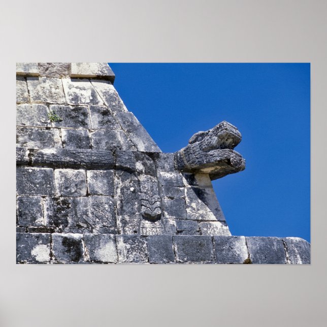 Póster Close up of stones making an ancient Mayan (Frente)