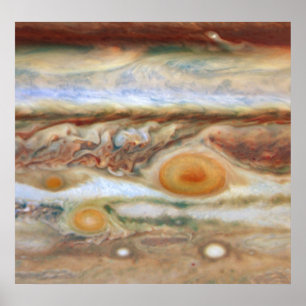 Póster Close Up View of Planet Jupiter's Big Red Spot