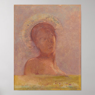 Póster Closed Eyes (Redon 1899)