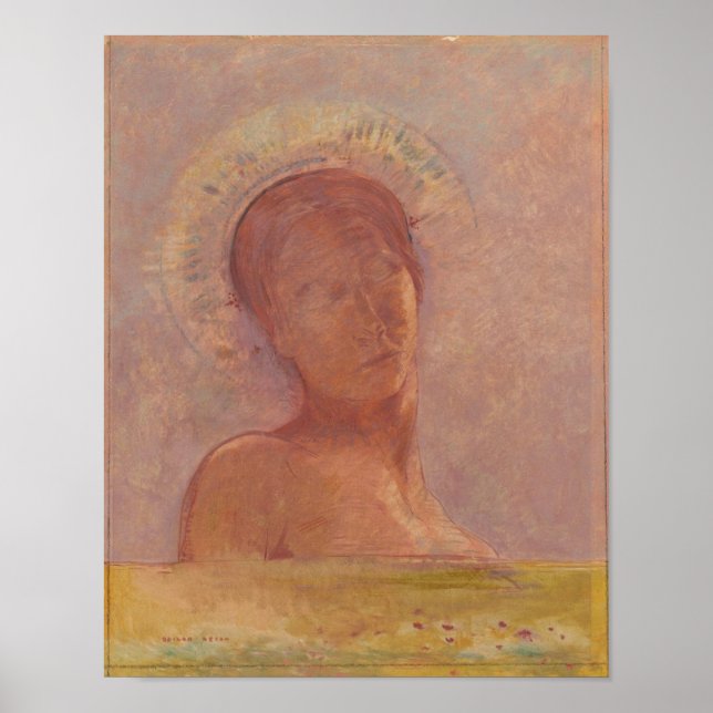 Póster Closed Eyes (Redon 1899) (Frente)