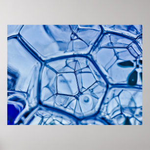 Póster Closeup photography of water bubbles