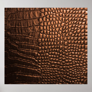 Póster Closeup: textura de cuero de cocodrilo.