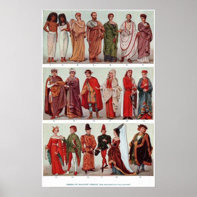 Póster Clothes, Egyptian, Greek, Roman, Byzantine, etc. (Frente)