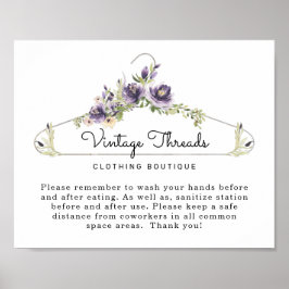 Póster Clothing Boutique Covid Safety Breakroom