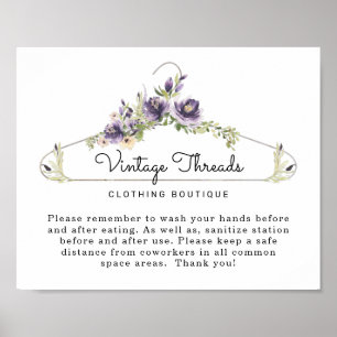 Póster Clothing Boutique Covid Safety Breakroom