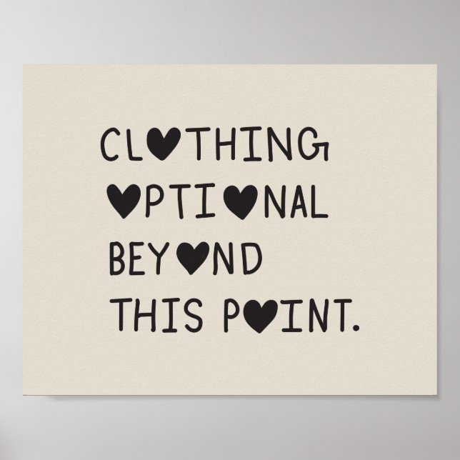 Póster Clothing Optional Beyond This Point (Frente)