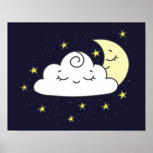 Póster Cloud and Moon