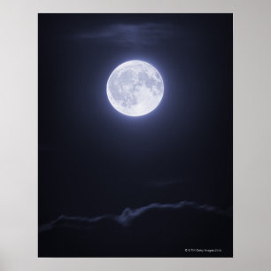 Póster Cloud Covering Full Moon