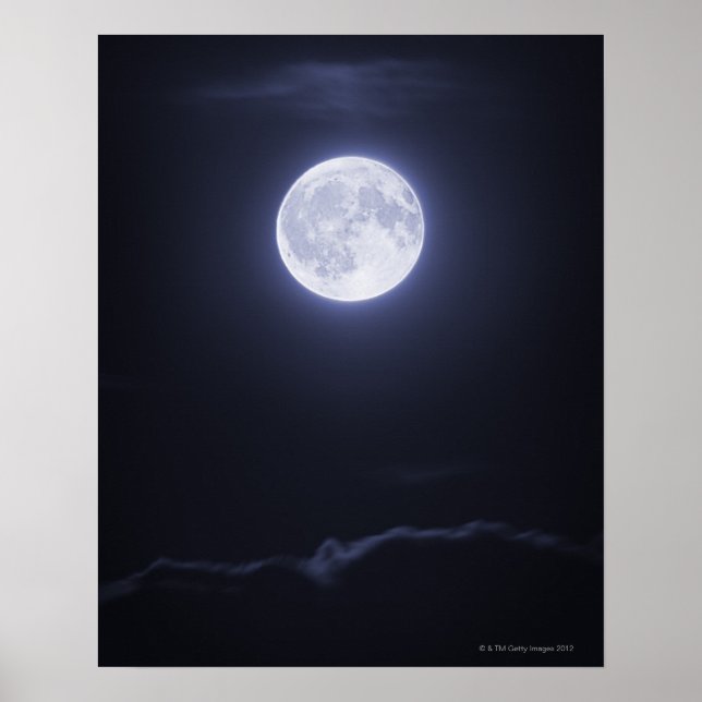 Póster Cloud Covering Full Moon (Frente)