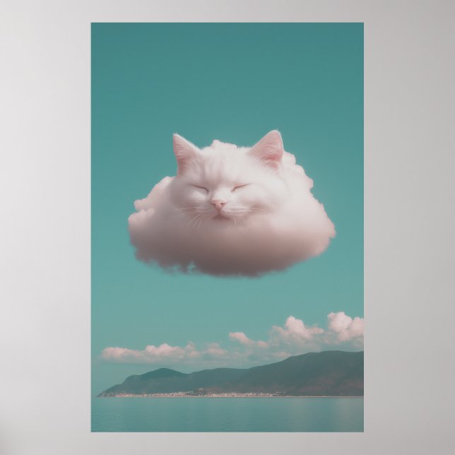 Póster Cloud de gato (Frente)