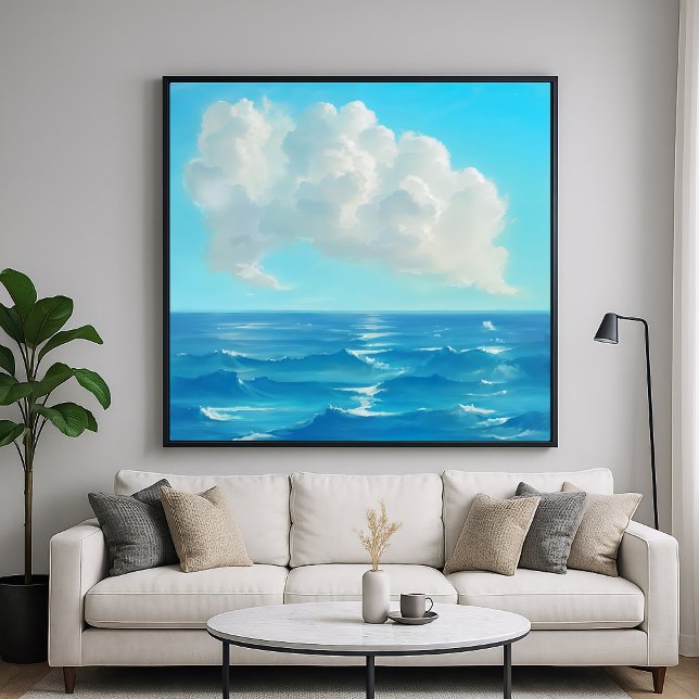 Póster Cloud Over Water - Paintere Style Seascape (Subido por el creador)