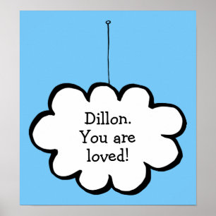Póster Cloud personalizado en una cadena