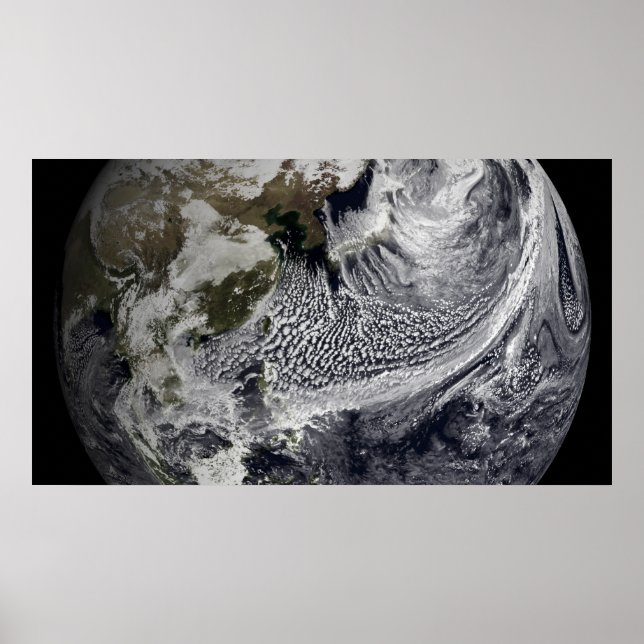 Póster Cloud simulation of a single day 3 (Frente)