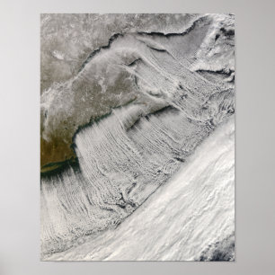 Póster Cloud streets off New England and the Maritimes