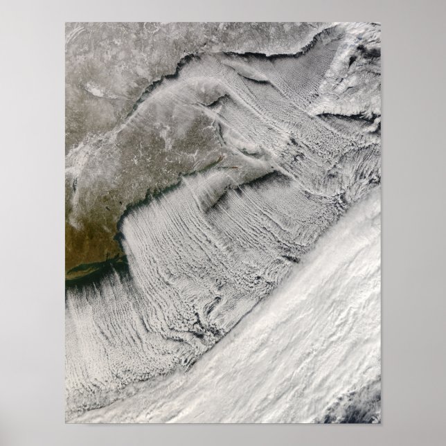 Póster Cloud streets off New England and the Maritimes (Frente)