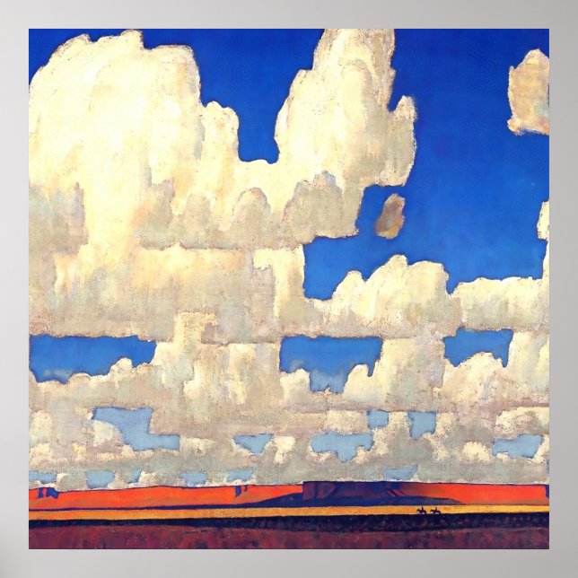 Póster "Cloud World" de Maynard Dixon (Frente)