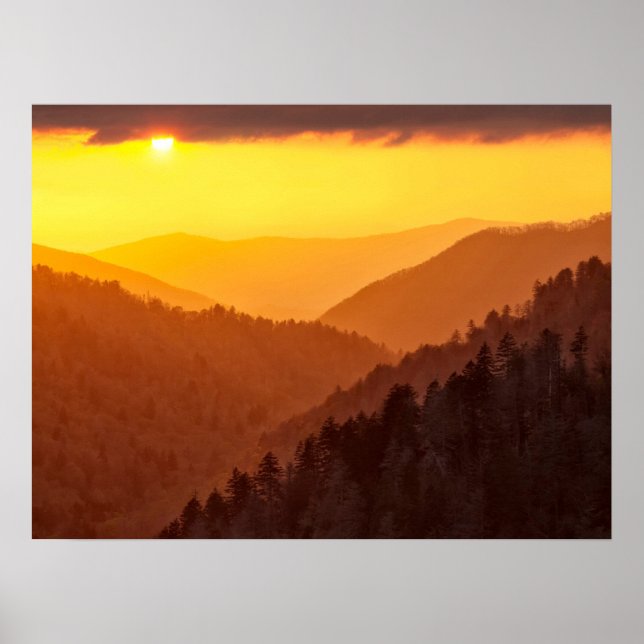 Póster Clouds Fills Valley, Tennessee (Frente)