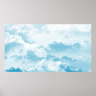 Póster Clouds sky cartoon vector images