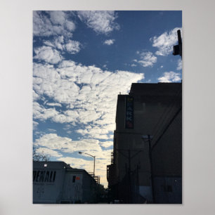 Póster Cloudy Harlem Sky New York City Photography NYC