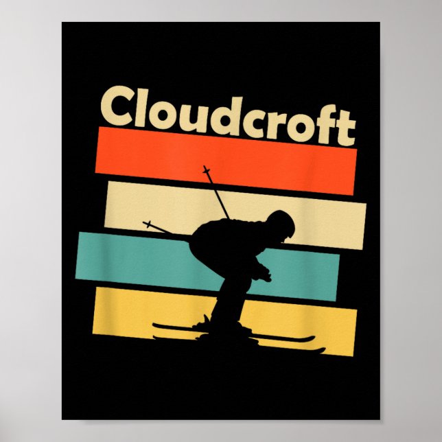 Póster Clouroft New Mexico Retro Ski  (Frente)