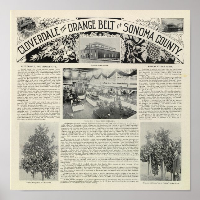 Póster Cloverdale, California (Frente)