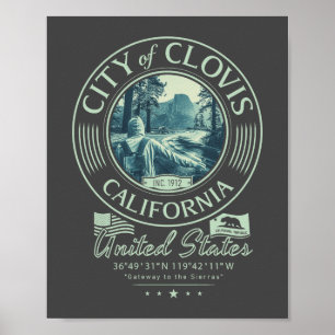 PÓSTER CLOVIS FRESNO CALIFORNIA - CIUDAD DE CLOVIS CA