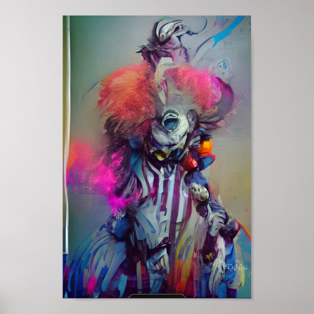 Póster CLOWN QUEEN Fantasma ilustracion poster (Frente)