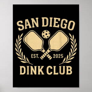 Póster club atlético dink pickleball san diego california