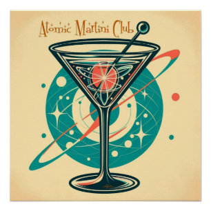 Póster Club Atómico Martini