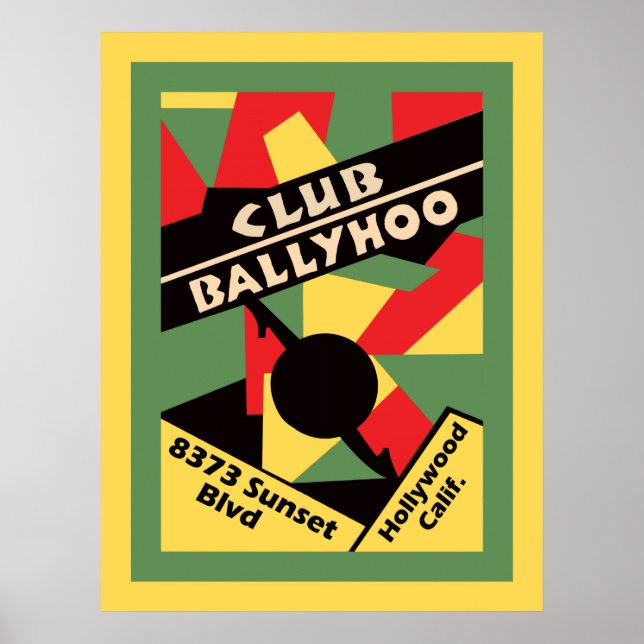 Póster Club Ballyhoo en Sunset Strip (Frente)